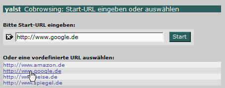 yalst-Cobrowsing (ohne Plugins)