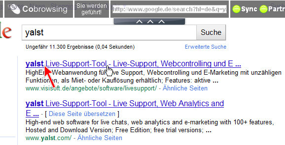 yalst-Cobrowsing (ohne Plugins)