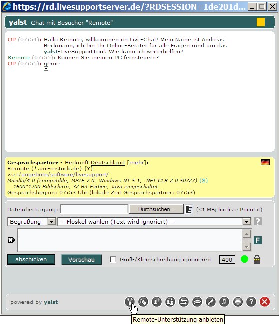 yalst-WinApp - Einstellungen