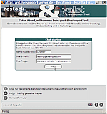 Chat-Start mit Eingangsfrage und E-Mailadresse